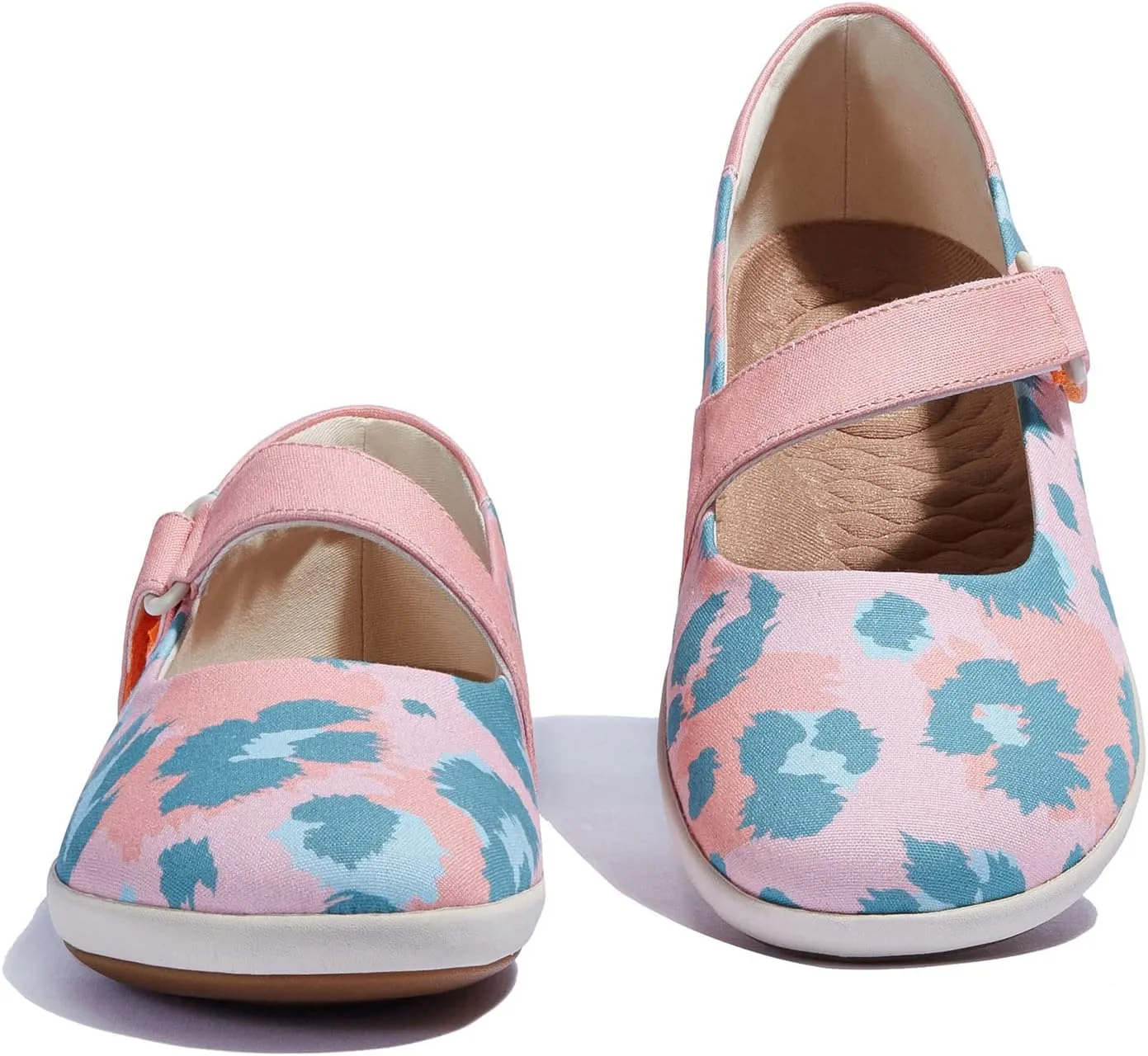 UIN Women's Mary Jane Flats Slip On Round Toe Casual Lightweight Comfortable Art Painted Travel Shoes Illites 