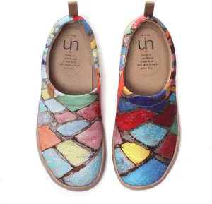 UIN Women's Slip Ons Art Painted Loafers Comfort Walking Canvas Flats Casual Travel Shoes Toledo Time Legacy (7.5)