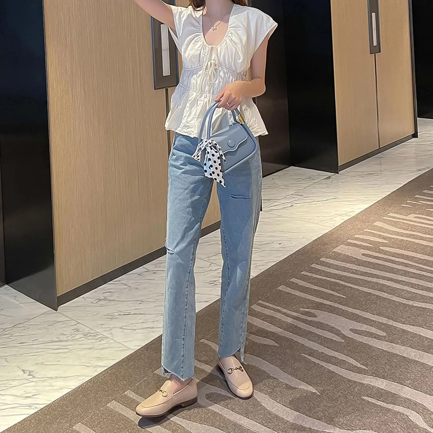 Vertundy Loafers for Womens Low Heel Flats Loafers