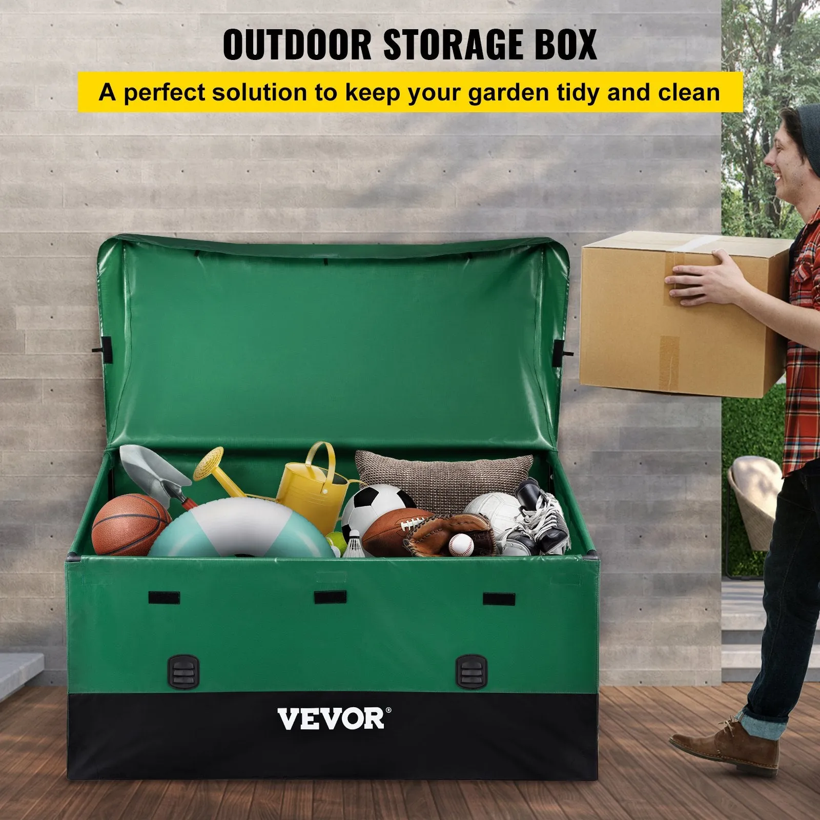 VEVOR Outdoor Storage Box Patio Deck Box Gallon Waterproof PE Tarpaulin