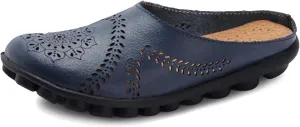 Women's Floral Fashion Slippers Hollowed Out Casual Flat Mules