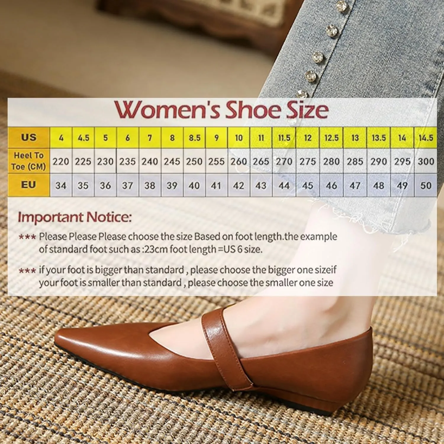 Women's Leather Closed Pointed Toe Mary Jane Flat Shoes Adjustable Buckle Slip On Comfortable Ballet Flats Casual Work Wedding Party Dress Shoes