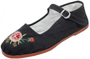Women's Mary Jane Shoes Brocad Flat Ballet Slip On Colors