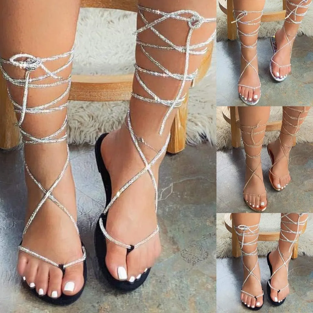 Women's Rhinestone Butterfly Non-Slip Breathable Platform Sandals