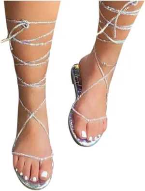 Women's Rhinestone Butterfly Non-Slip Breathable Platform Sandals