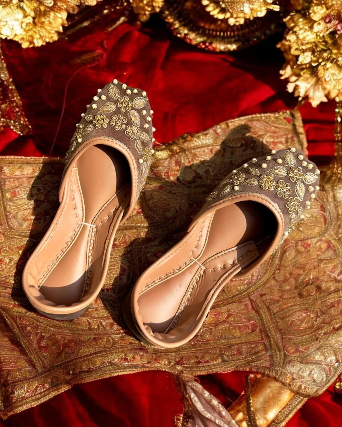 Women's Wedding Khussa Indian Wedding Jutti Punjabi Juti Mojari
