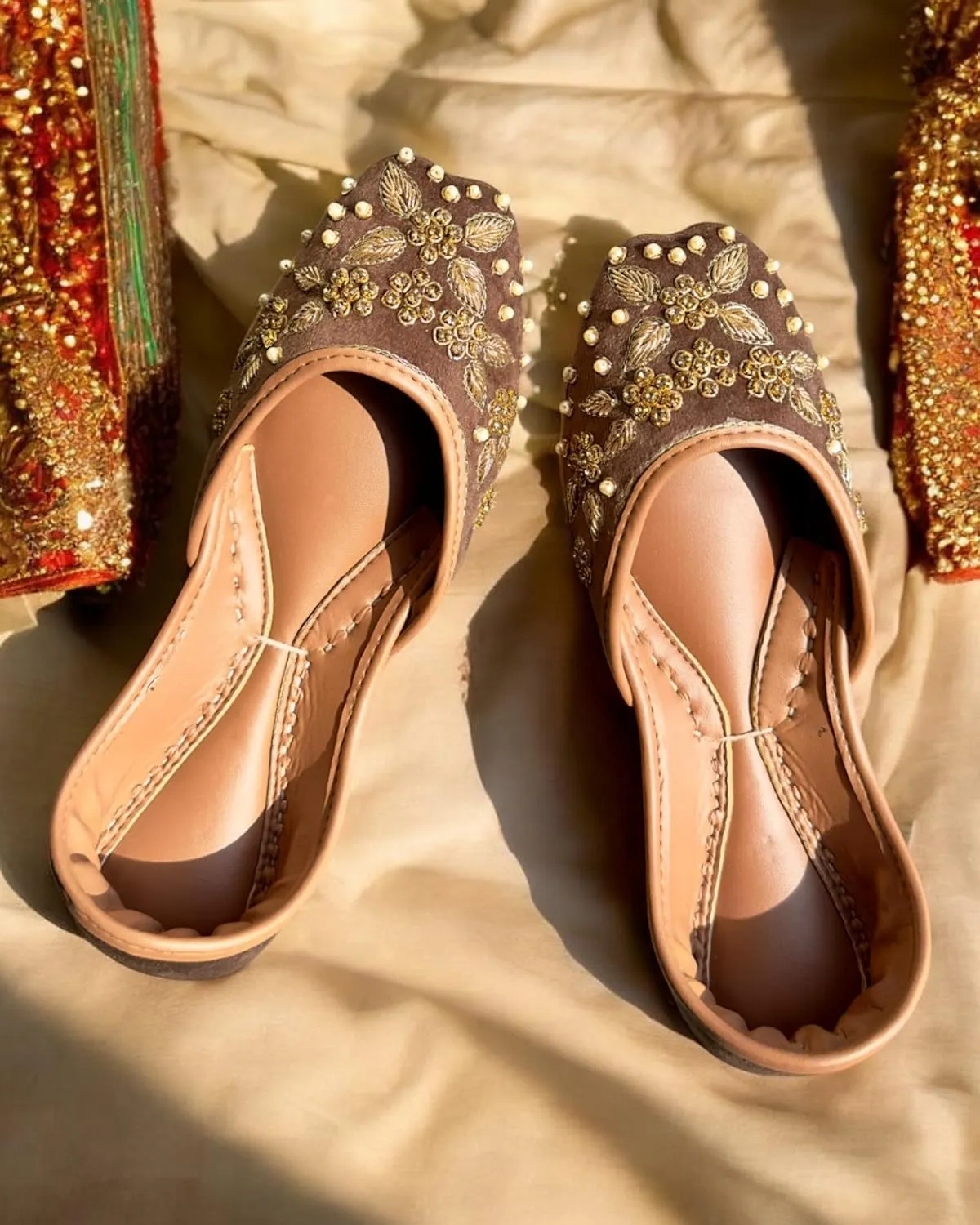 Women's Wedding Khussa Indian Wedding Jutti Punjabi Juti Mojari